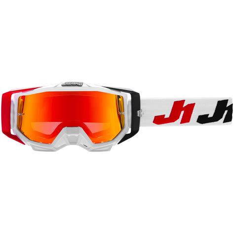 Occhiali Maschera Moto Cross Enduro Just Iris Racer Nero Rosso