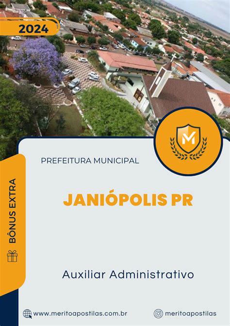 Apostila Auxiliar Administrativo Prefeitura De Janiópolis Pr 2024