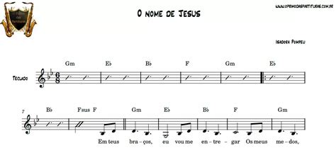 Partitura O Nome De Jesus Teclado O Primo Das Partituras