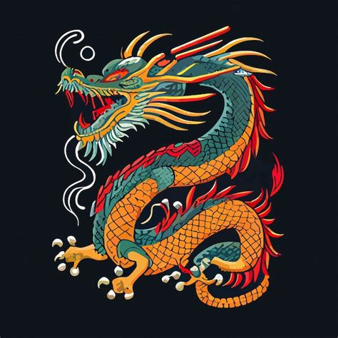 Premium Vector | Chinese dragon illustration