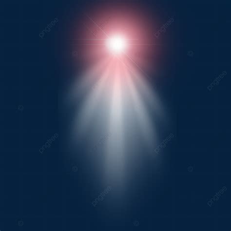 Red Shining Star Spotlight Lens Flare Light Effect Spotlight Stage