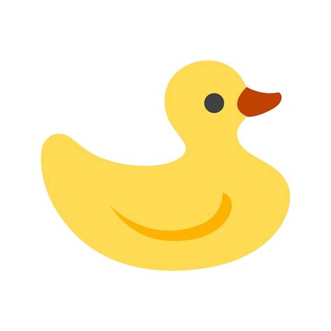 Premium Vector Rubber Duck Icon In Flat Color Style