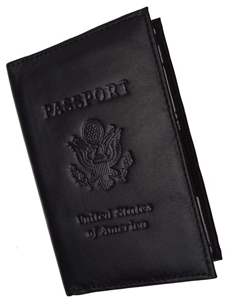 Genuine Leather Usa Passport Cover Holder And Case For International Menswallet