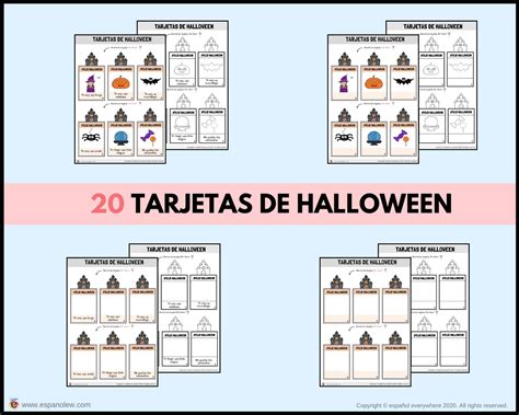 tarjetas con vocabulario Actividades para Halloween Qué se puede