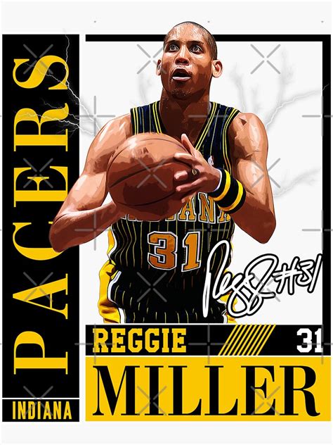 Reggie Miller Choke Sign Basketball Legend Player Signature 90s 80s