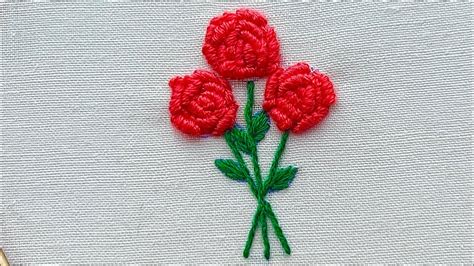 How To Embroider A Rose Bullion Stitch For Roses Hand Embroidery For