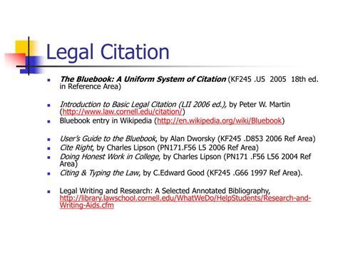 Ppt Bluebook And Legal Citations For Washington Undergraduate Law