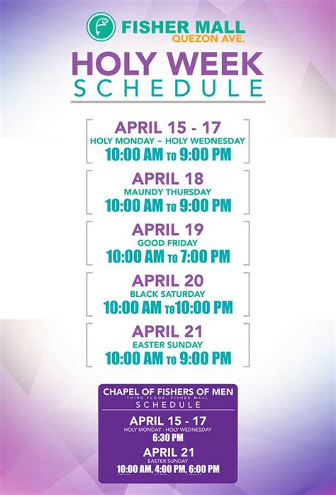 Manila Shopper Holy Week Supermarket Mall Hours Coffee Shops