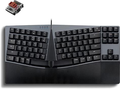 Perixx PERIBOARD 335BR Teclado compacto mecânico ergonômico fio