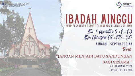 Ibadah Minggu Septuagesima Januari Pukul Wib Youtube