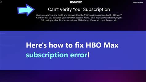 Hbo Max Renew Subscription Error What To Do If You Can T Verify Subscription Youtube