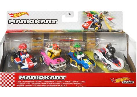 Hot Wheels Mario Kart Bundle 4 Pack Us