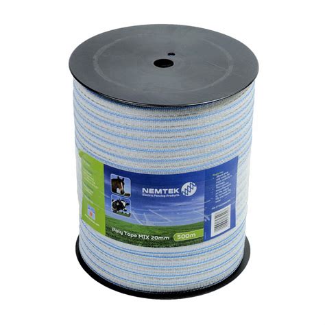 Nemtek Electric Fence Poly Tape Mm X M Roll Mix Aw Ptmx Mm