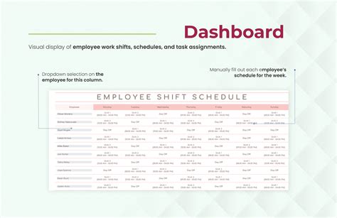 Employee Shift Schedule Template in Excel, Google Sheets - Download ...