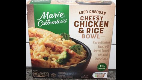 Marie Callender’s Aged Cheddar Cheesy Chicken And Rice Bowl Review Youtube