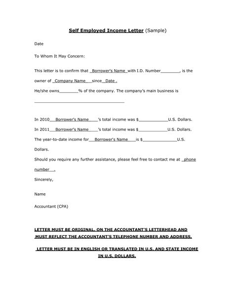 Free Printable Income Verification Letter Templates Pdf Word