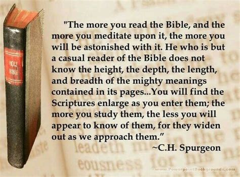 An Open Bible With A Quote From C H Spurson