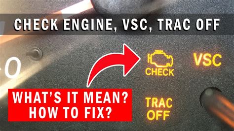 How To Fix Trac Off And Check Engine Light On The Toyota Corolla Youtube