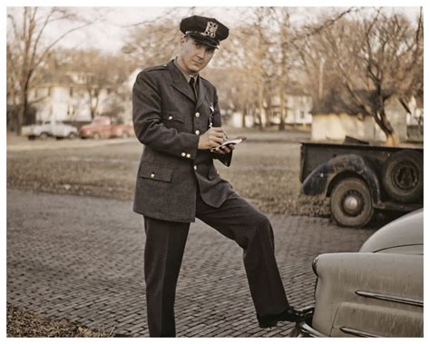 Vintage 1950s Police Officer Writing Ticket 8x10 Decor, Uniform, Old Cars - Etsy