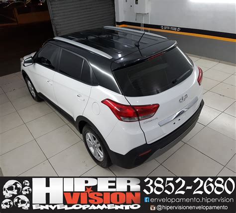 ENVELOPAMENTO DO HYUNDAI CRETA TETO BLACK PIANO