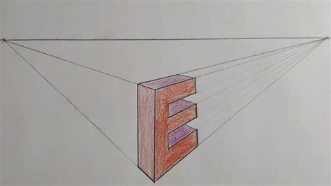KOLAY Çift Noktalı Perspektif ile 3 Boyutlu Harf Nasıl Çizilir How
