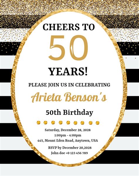 50th Birthday Invitation Ideas