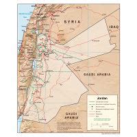 Grande Detallado Mapa Pol Tico Y Administrativo De Jordania Con Relieve