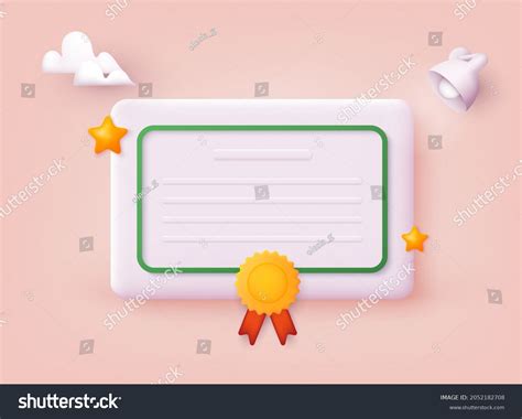 Icon Graduation Certificate Diploma Winner Certificate Stock Vector