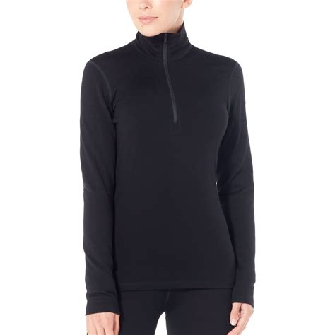 Icebreaker Merino 260 Tech Half Zip Shirt Met Lange Mouwen Dames Zwart