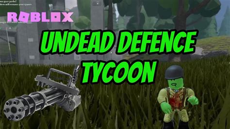 Hunting For Zombies Roblox Undead Defence Tycoon Youtube