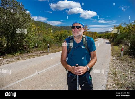 Blind Mountaineer Feruco Lazaric Is Seen On His Kilometers Long