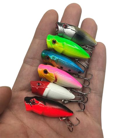 Pcs Top Water Fishing Lures Mm G Mini Popper Bait Trout Lures