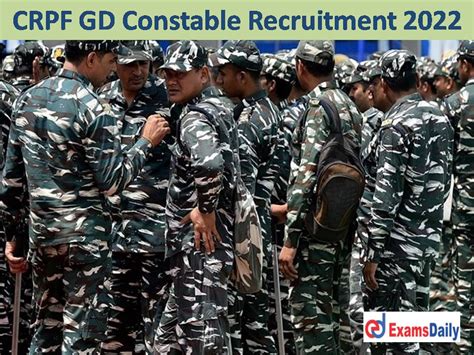 CRPF GD Constable Recruitment 2022 Out 400 Tribal Youths Vacancies