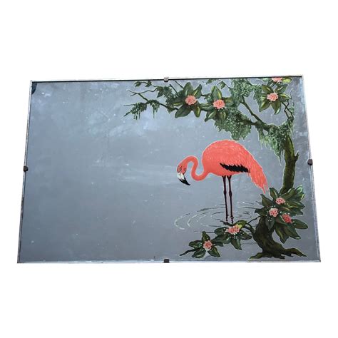 Vintage Mid Century Retro Flamingo Mirror Wall Hanging By Turner Chairish