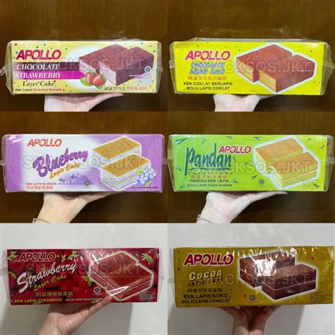 Jual APOLLO LAYER CAKE CHOCOLATE COCOA STRAWBERRY CHOCOLATE