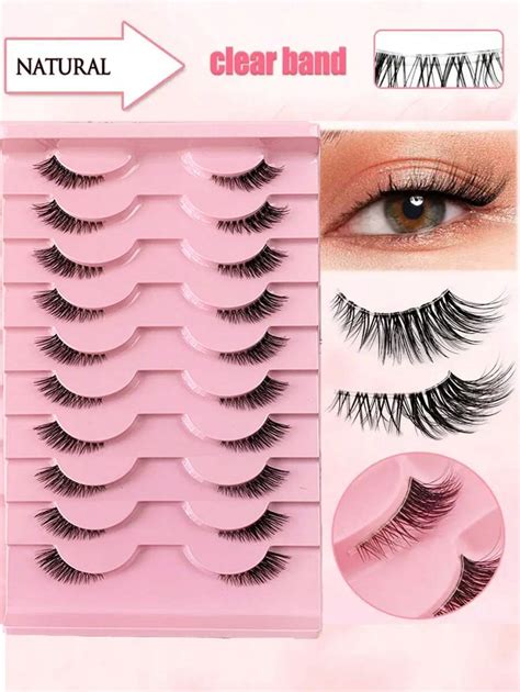 10 Pairs Mink Lashes Fluffy Wispy Eyelashes Medium Natural Eye Lash