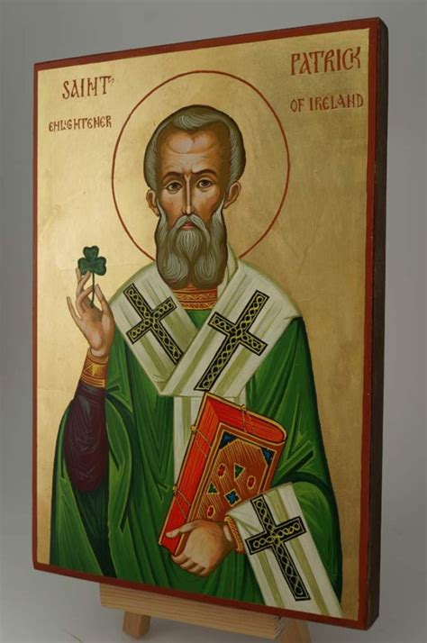 St Patrick Of Ireland Large Icon Hand Painted Icons Blessedmart