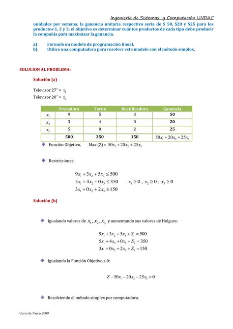 21066515 Ejercicios Resueltos De Programacion Lineal Pdf