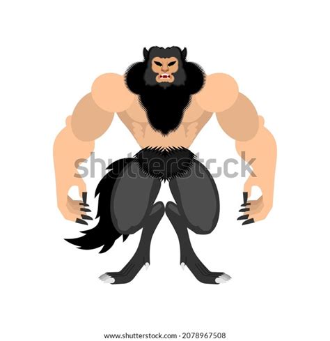 Werewolf Isolated Werwolf Monster Wolfman Monstrosity Stock Vector