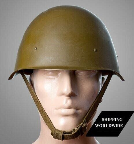 Original Steel Helmet Ssh 40 Wwii Russian Military Soviet Army Rkka Ww2