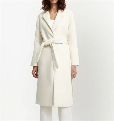 Kenya Moores Long White Fur Coat