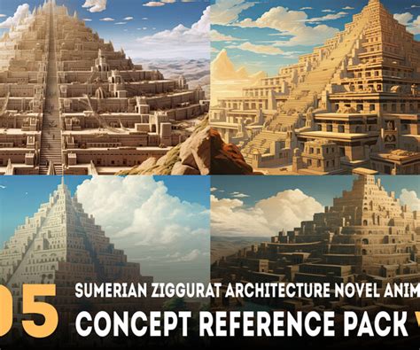 ArtStation - 205 arts - Sumerian Ziggurat Architecture Novel Anime ...