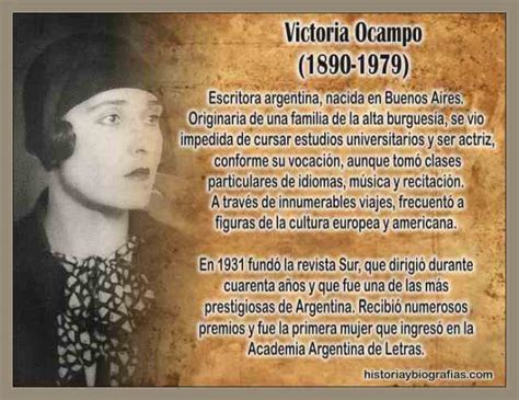 Biografia De Victoria Ocampovida De La Escritora Argentina