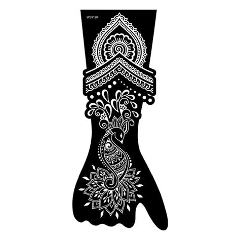 Indian Henna Rose Lace Flower Tattoo Stencil Women Diy Body Legs Arm