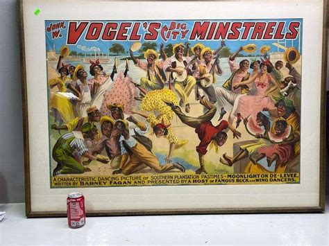 Jim Crow-era Minstrel show poster - Dixon's Auction at Crumpton