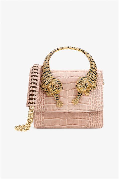 Large Roar Shoulder Bag With Jewel Tigers Nude Mujer Roberto