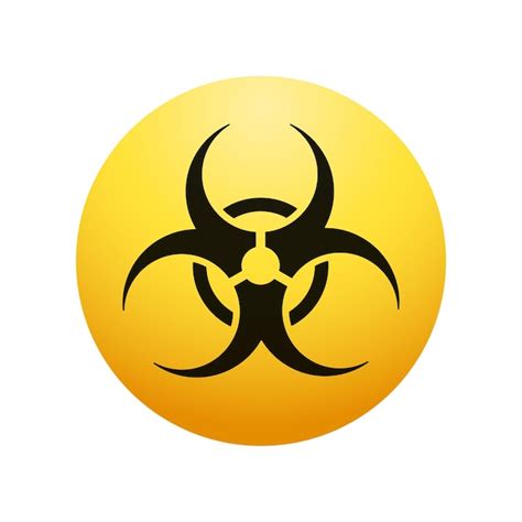 Premium Vector Biohazard Flat Icon Black Vector Element On Yellow