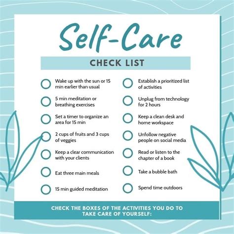 11 Self Care Checklists To Take Care Of Your Daily Needs In 2020 Self