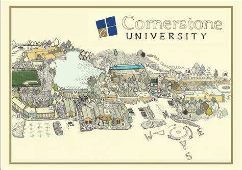 Cornerstone University Campus Map (with key) by Cornerstone University ...