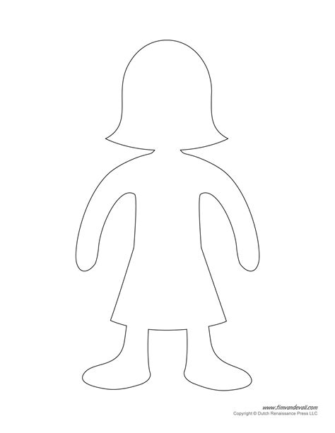 Printable Paper Doll Templates Make Your Own Paper Dolls